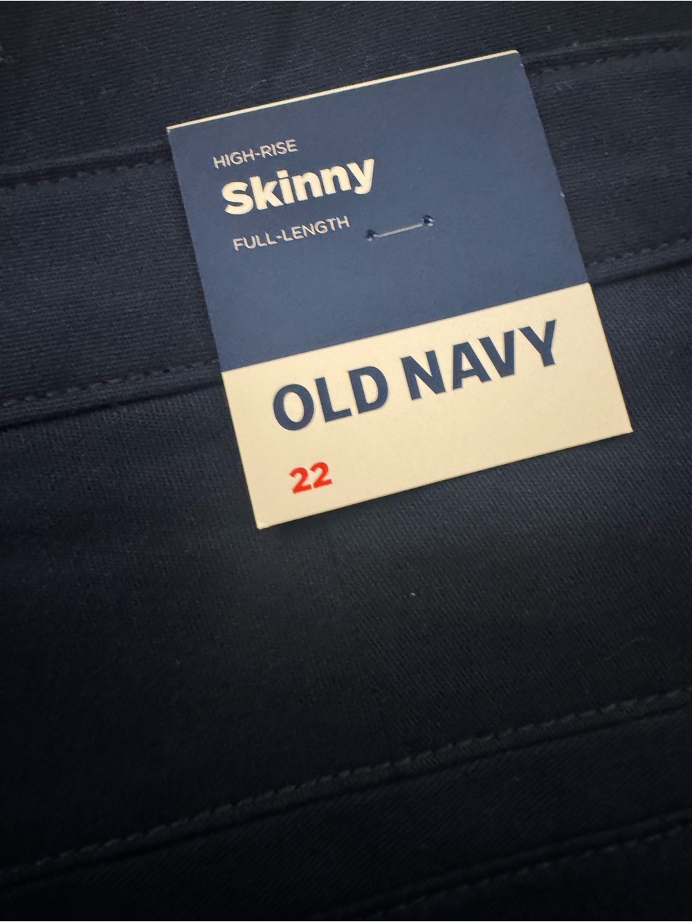 Old Navy High Rise Skinny Adjustable Pants Blue Soft Khaki - Size 22 - Picture 5 of 5